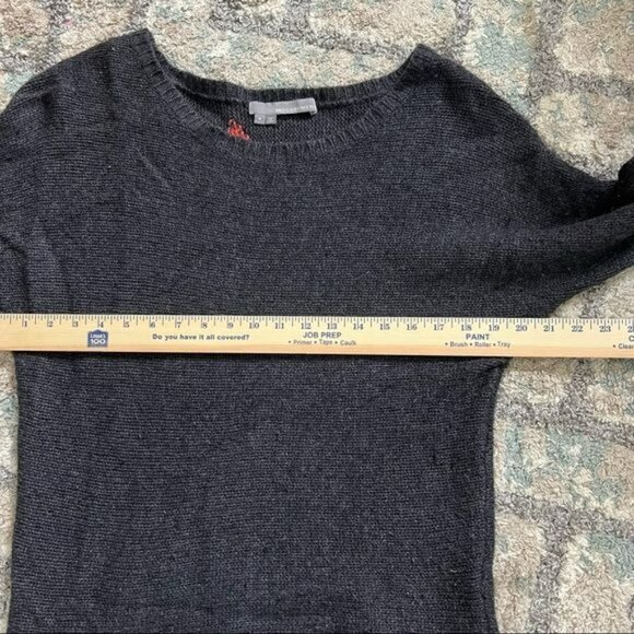 360 Cashmere Dark Grey Wool & Cashmere Blend Sweater With Red Star - Picture 6 of 8